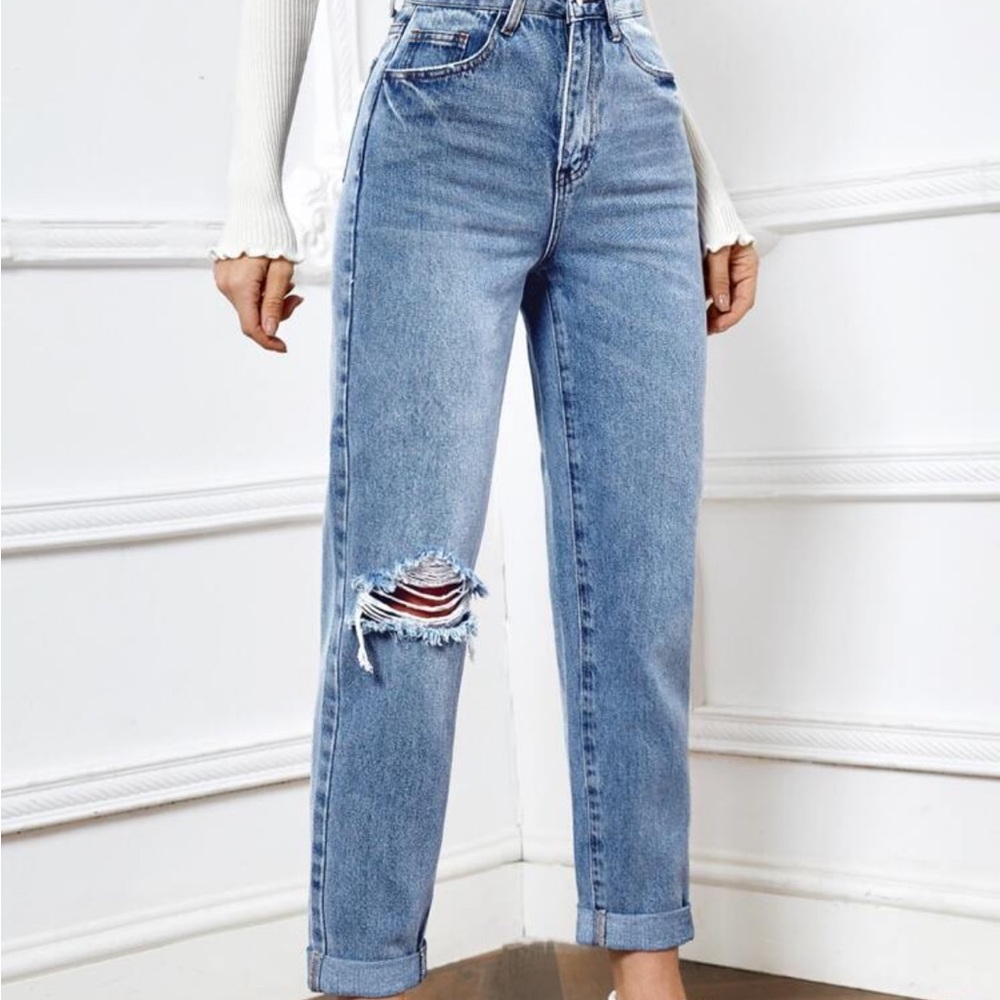 SHEIN Higby Waisted Mom Jeans